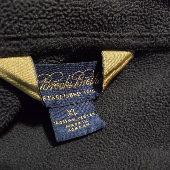 Brooks Brothers Cotton 1/4 Zip Sweater Mens XL Orange Preppy Classic - Picture 2 of 5